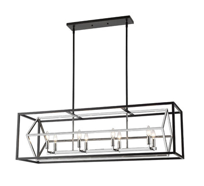 457-8L-CH-MBZ-Lite Euclid Linear 8 Bulb Chandelier