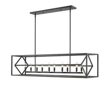 457-10L-MBZ-Lite Euclid Linear Island Chandelier